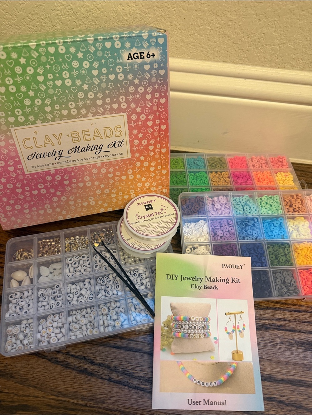 Kids DIY Clay Beads Jewelry Making Kit - Multicolor